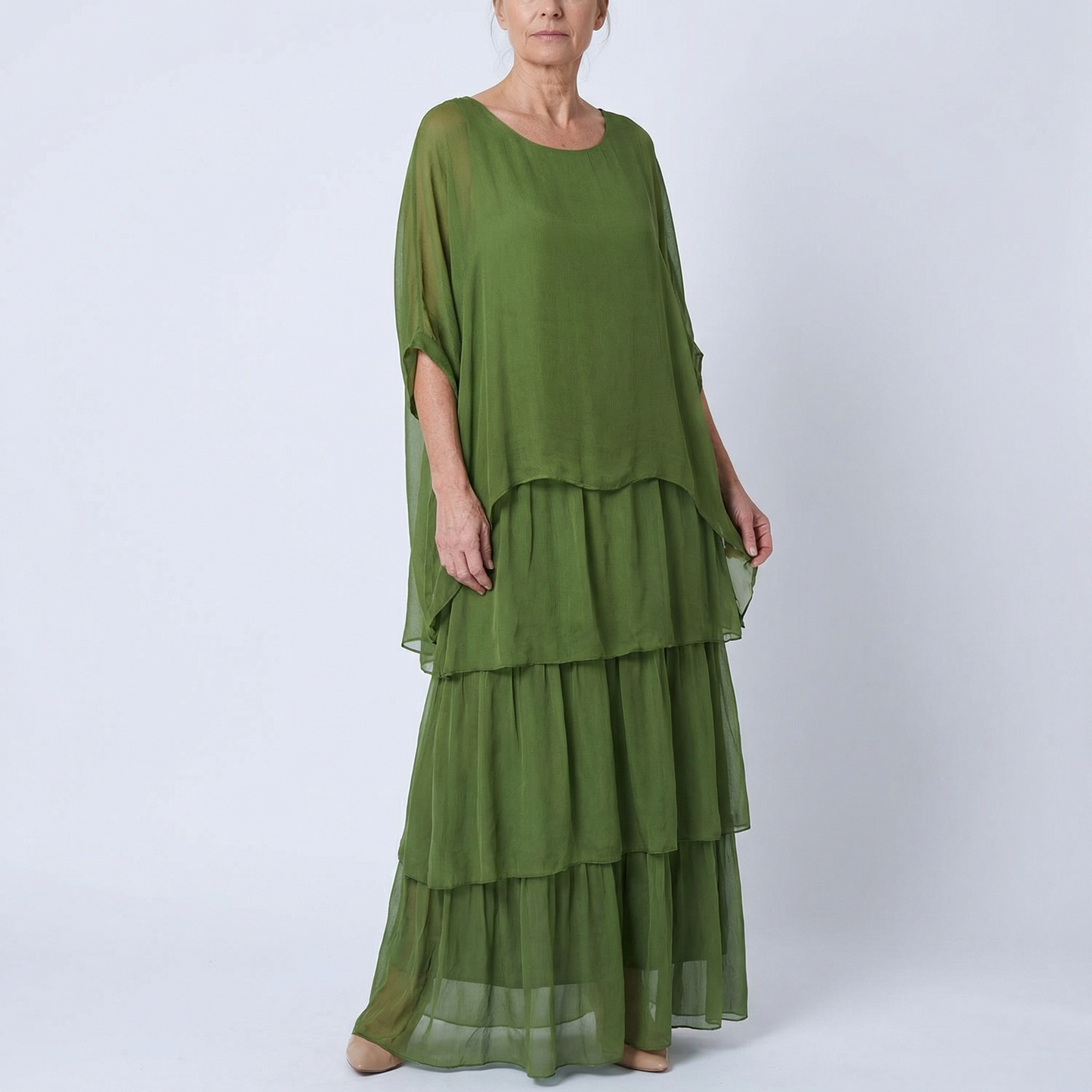 Gabrielle | Robe Maxi Fluide Élégante