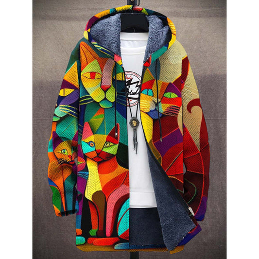 Noémie | Veste à Capuche Artistique Zippée