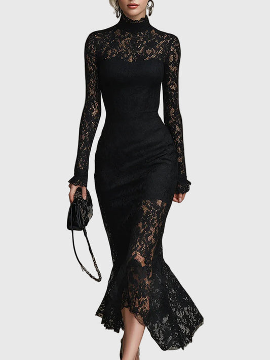Valentina | Robe Maxi Dentelle Queue de Sirène