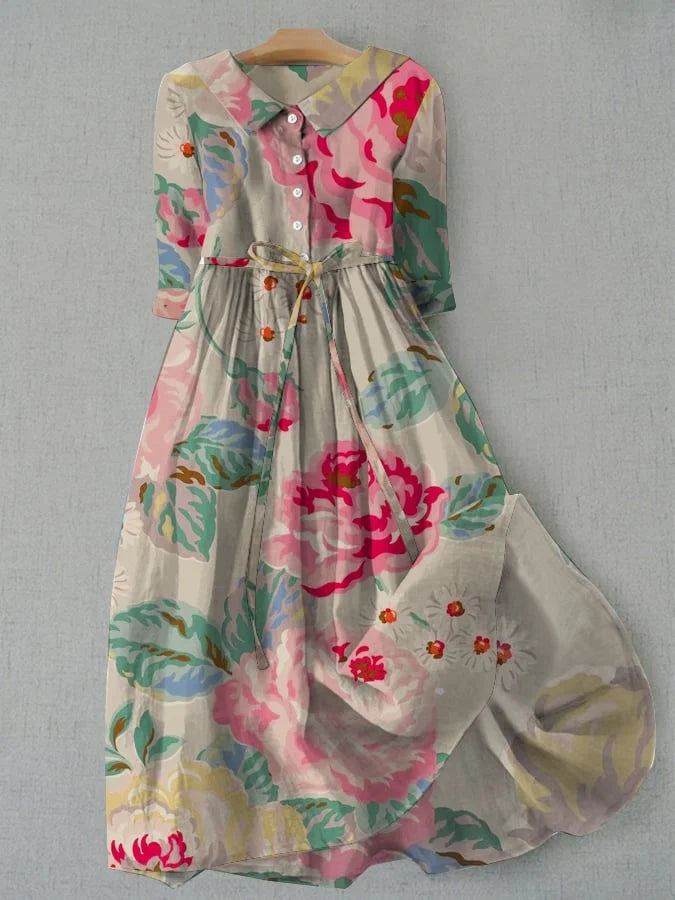 Sophia | Floral Robe Mi-Longue