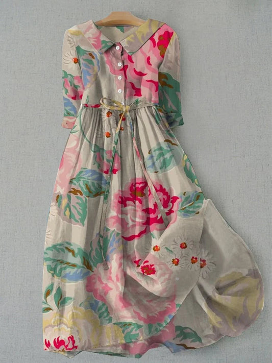 Sophia | Floral Robe Mi-Longue