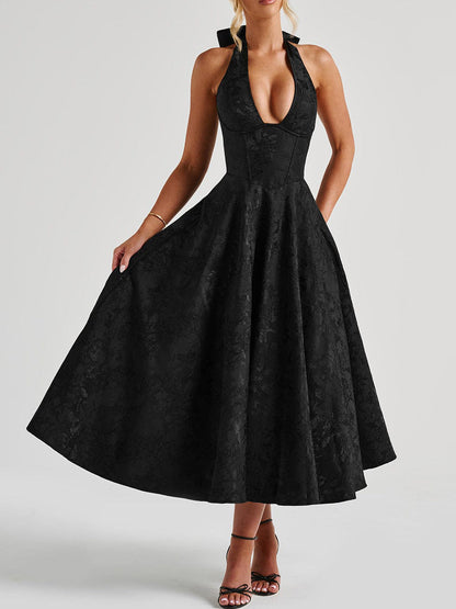 Delphine | Robe Midi Citron Élégante