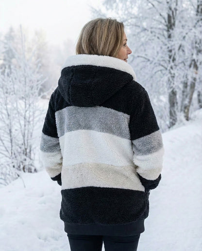 Manon | Veste Colorblock Peluche