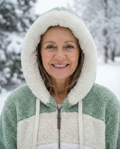 Manon | Veste Colorblock Peluche