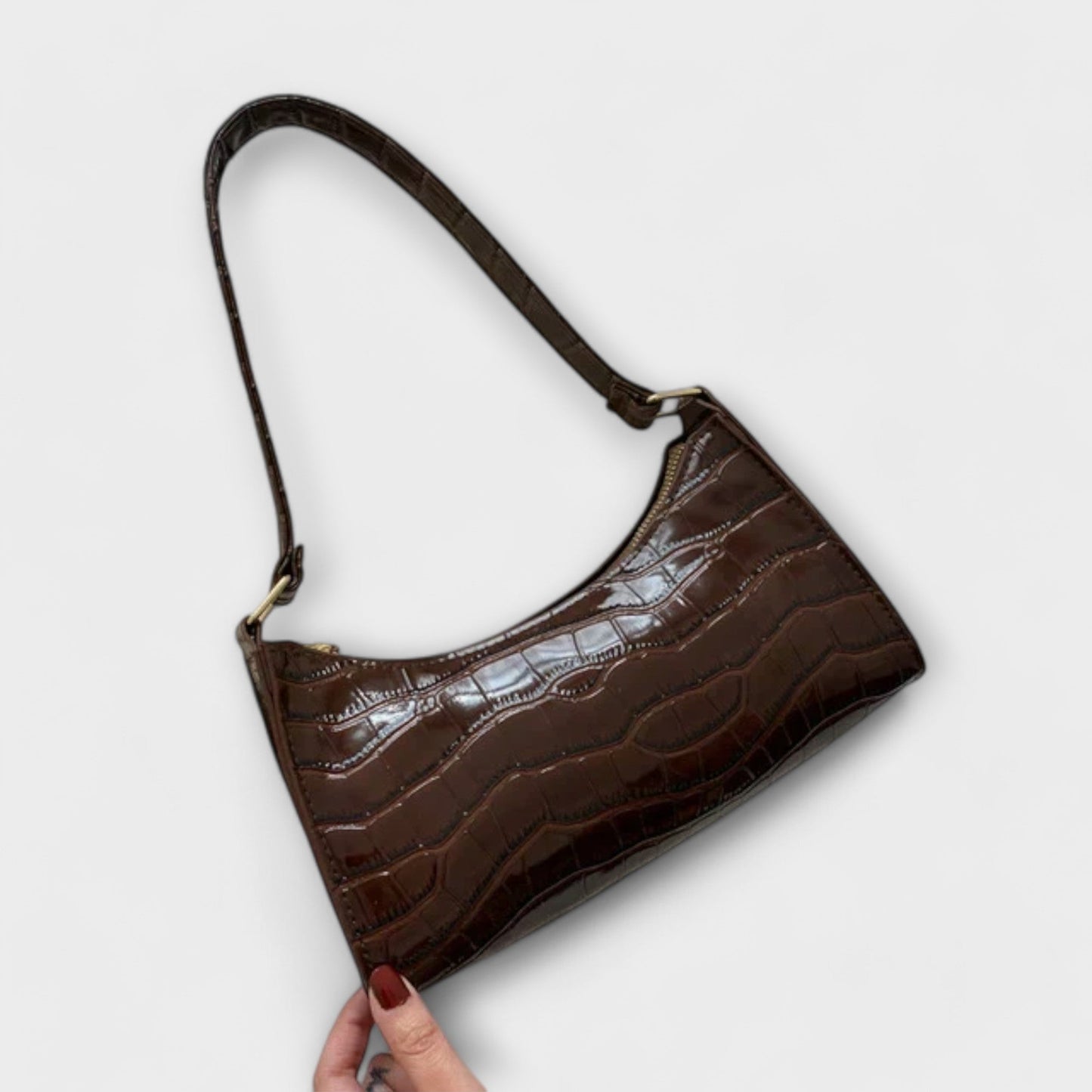 Clara | Sac Cuir Brillant Structuré