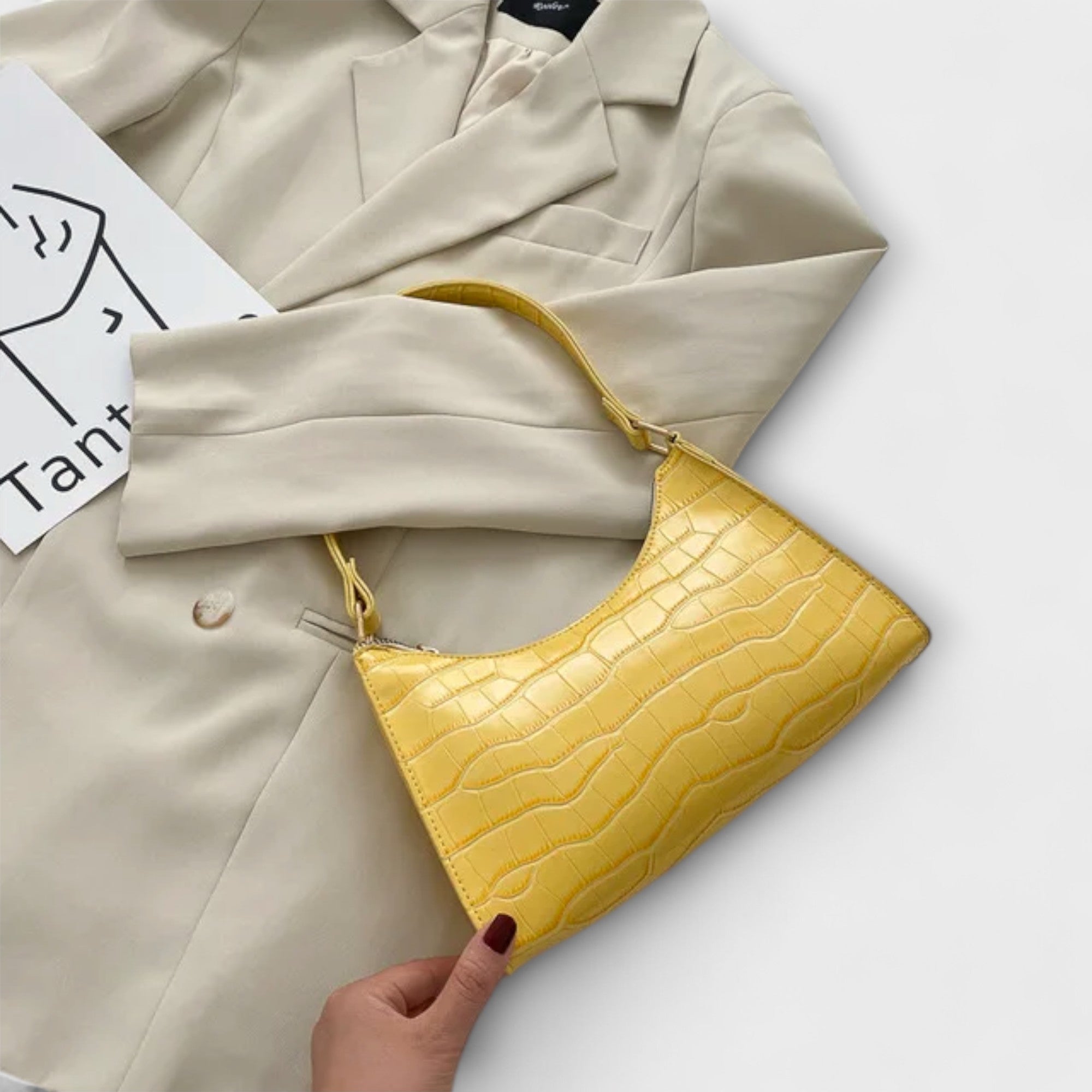 Clara | Sac Cuir Brillant Structuré