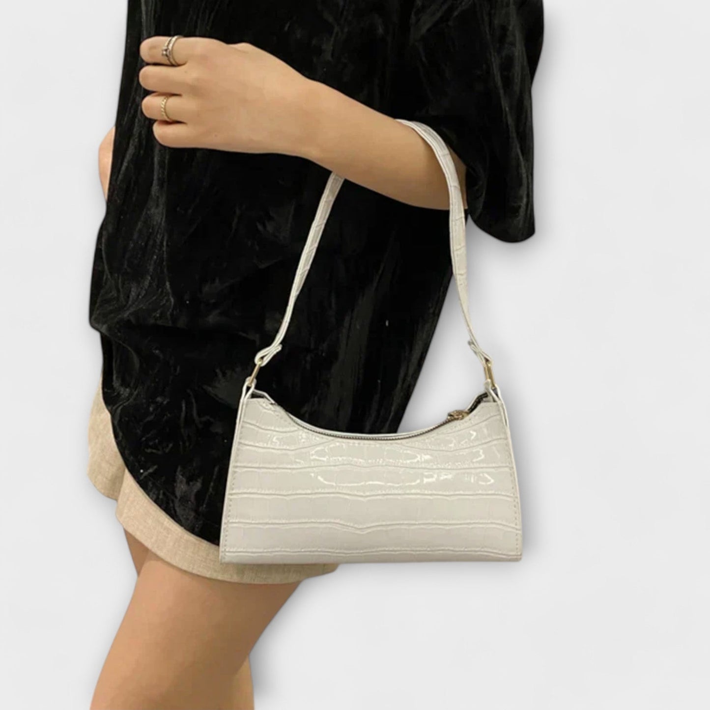 Clara | Sac Cuir Brillant Structuré