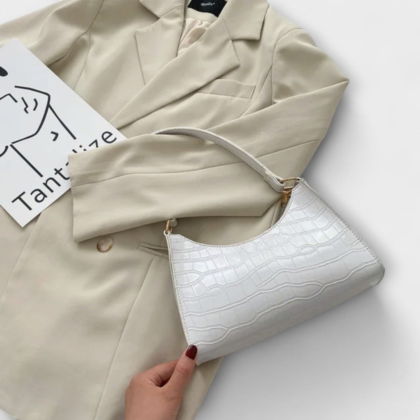 Clara | Sac Cuir Brillant Structuré