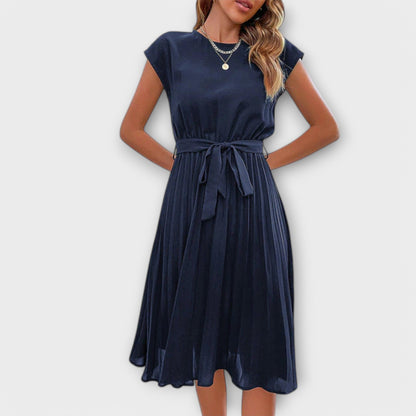 Camille | Robe Midi Plissée d'Été