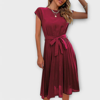 Camille | Robe Midi Plissée d'Été