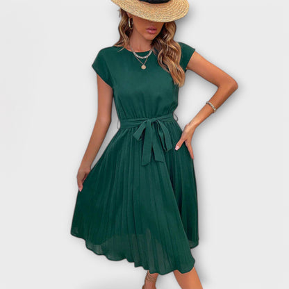 Camille | Robe Midi Plissée d'Été