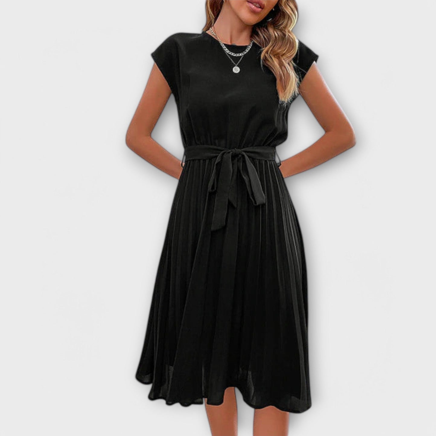 Camille | Robe Midi Plissée d'Été