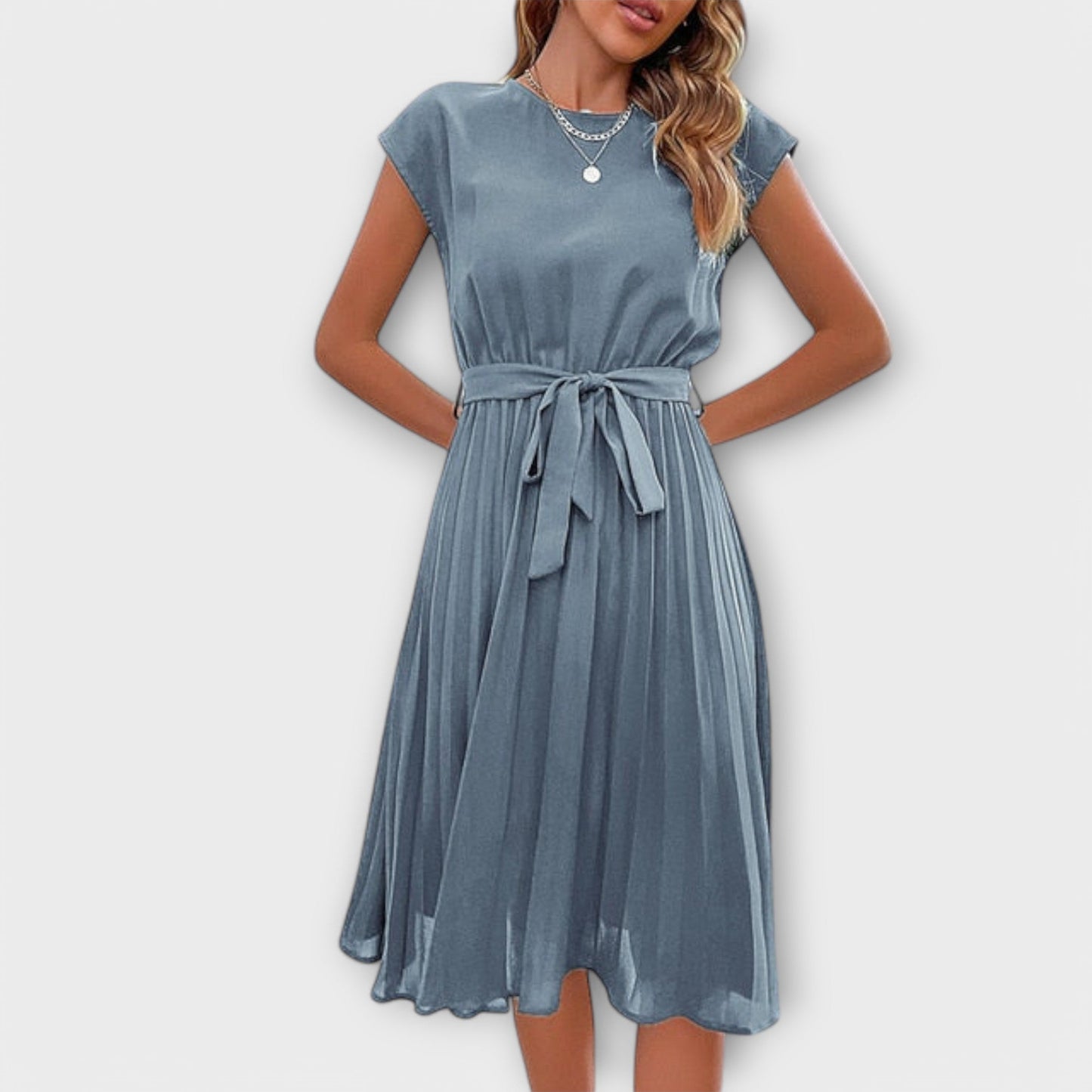 Camille | Robe Midi Plissée d'Été