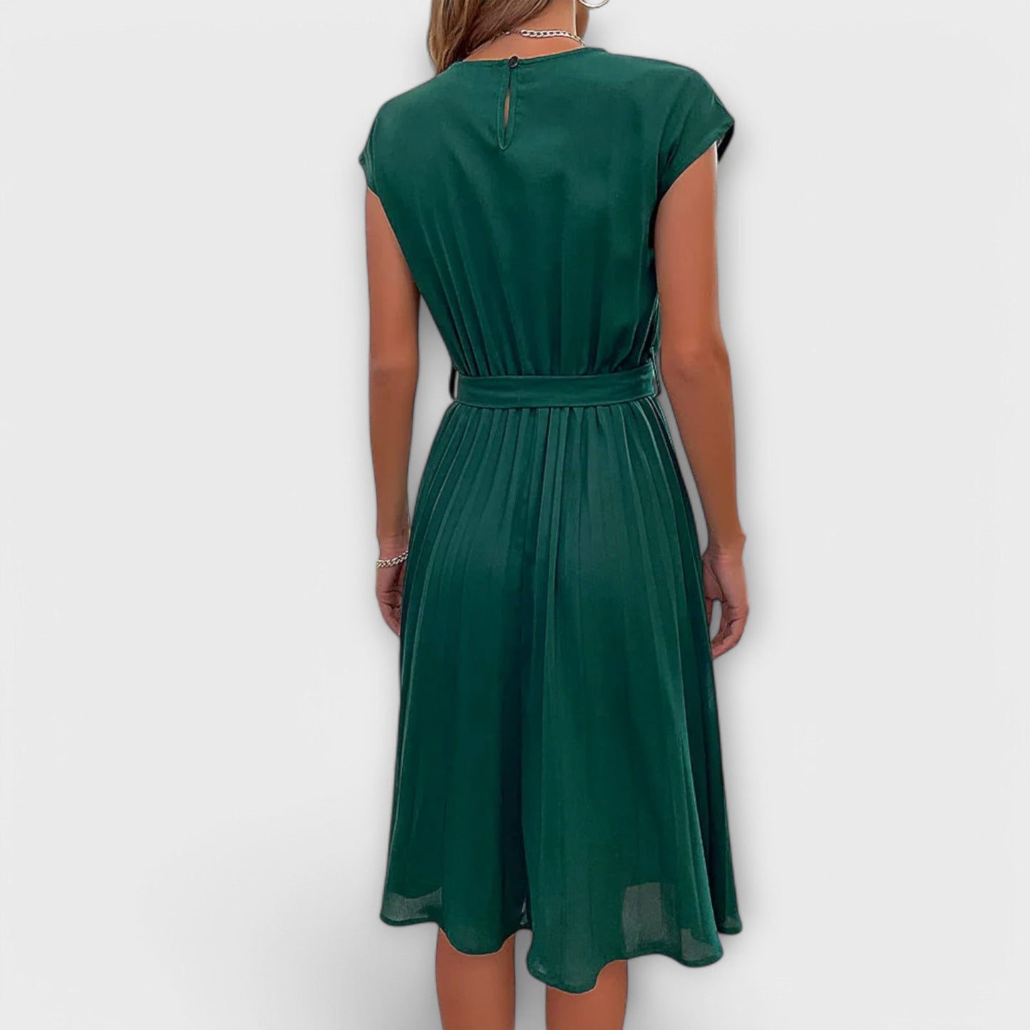 Camille | Robe Midi Plissée d'Été