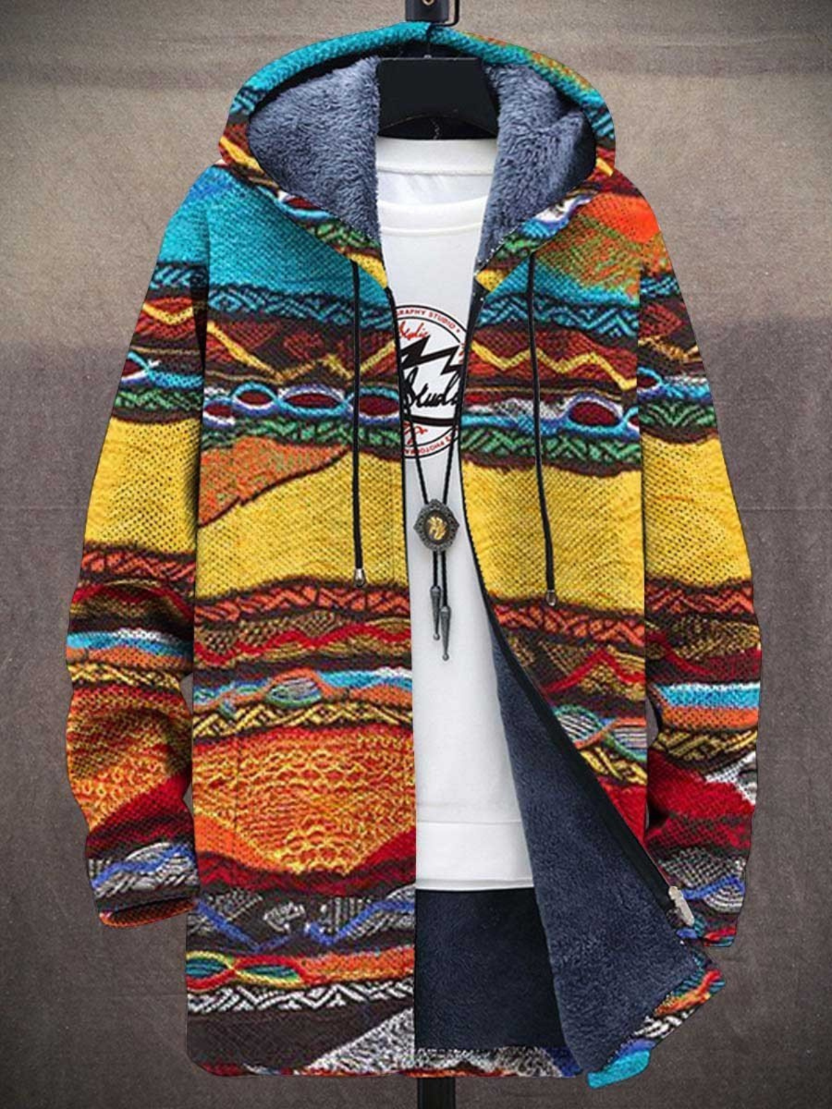 Camille | Veste à Capuche Artistique Zippée