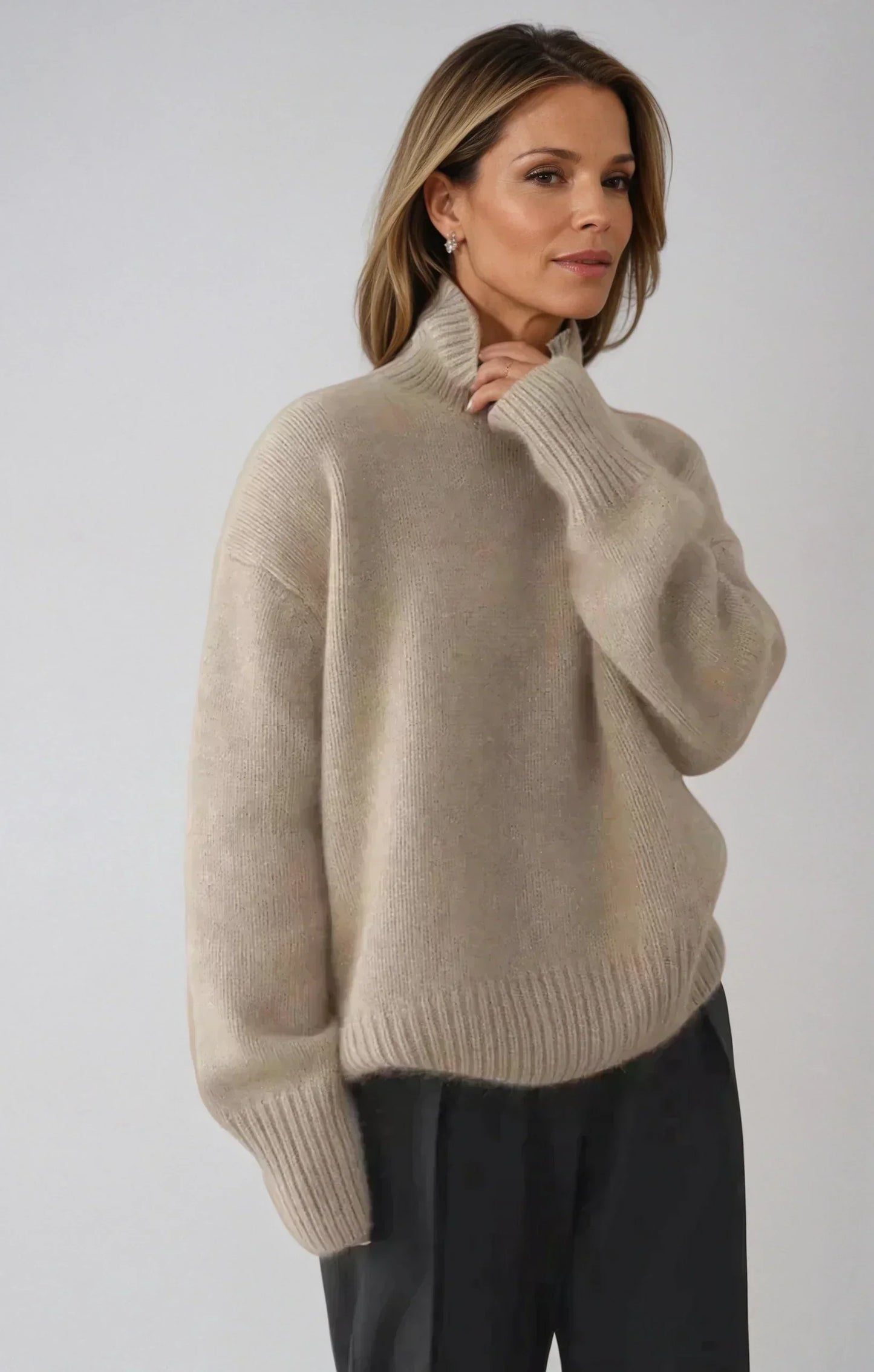 Isabella | Cashmere Col Roulé Pull