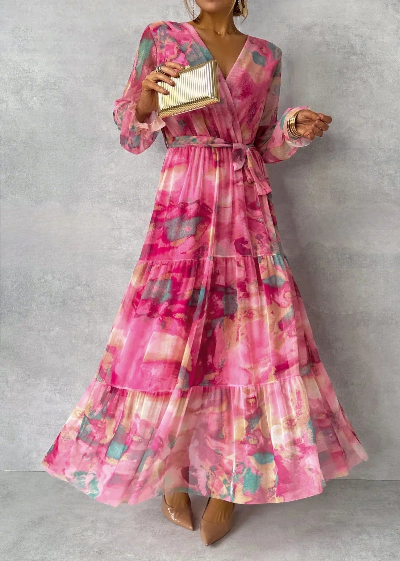 Chloé | Robe Portefeuille Fleurie
