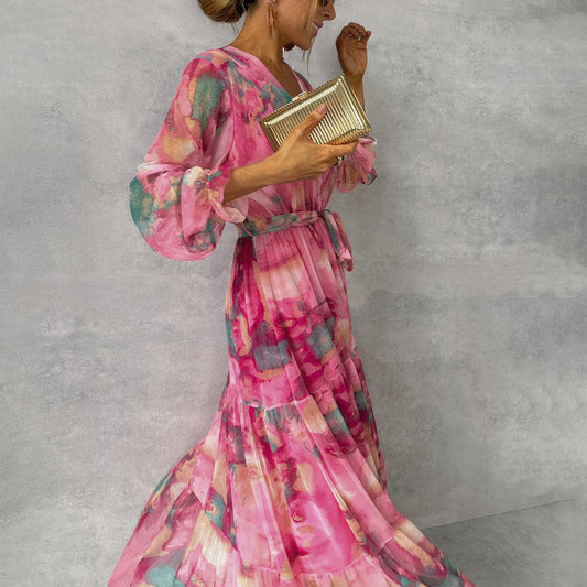 Chloé | Robe Portefeuille Fleurie