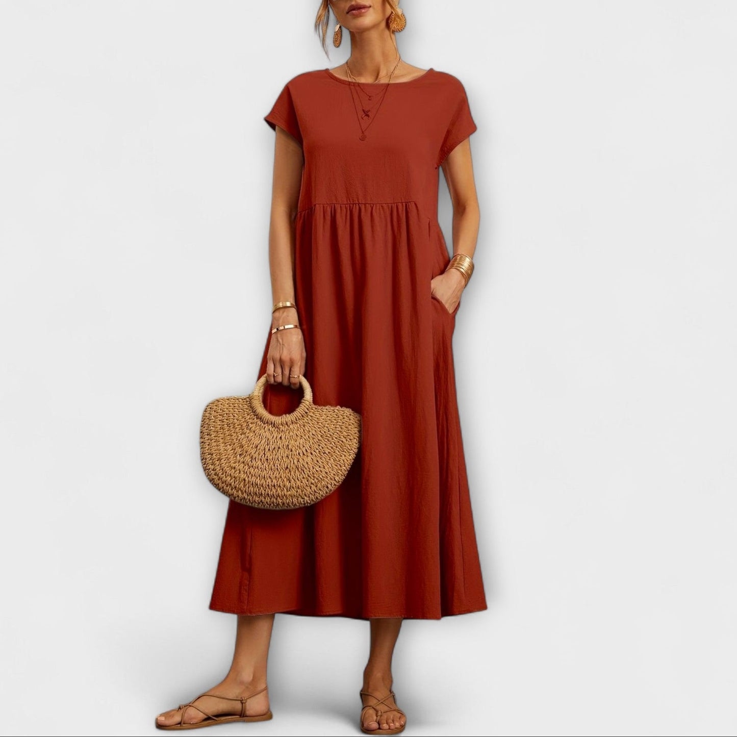 Élise | Robe Midi Élégante