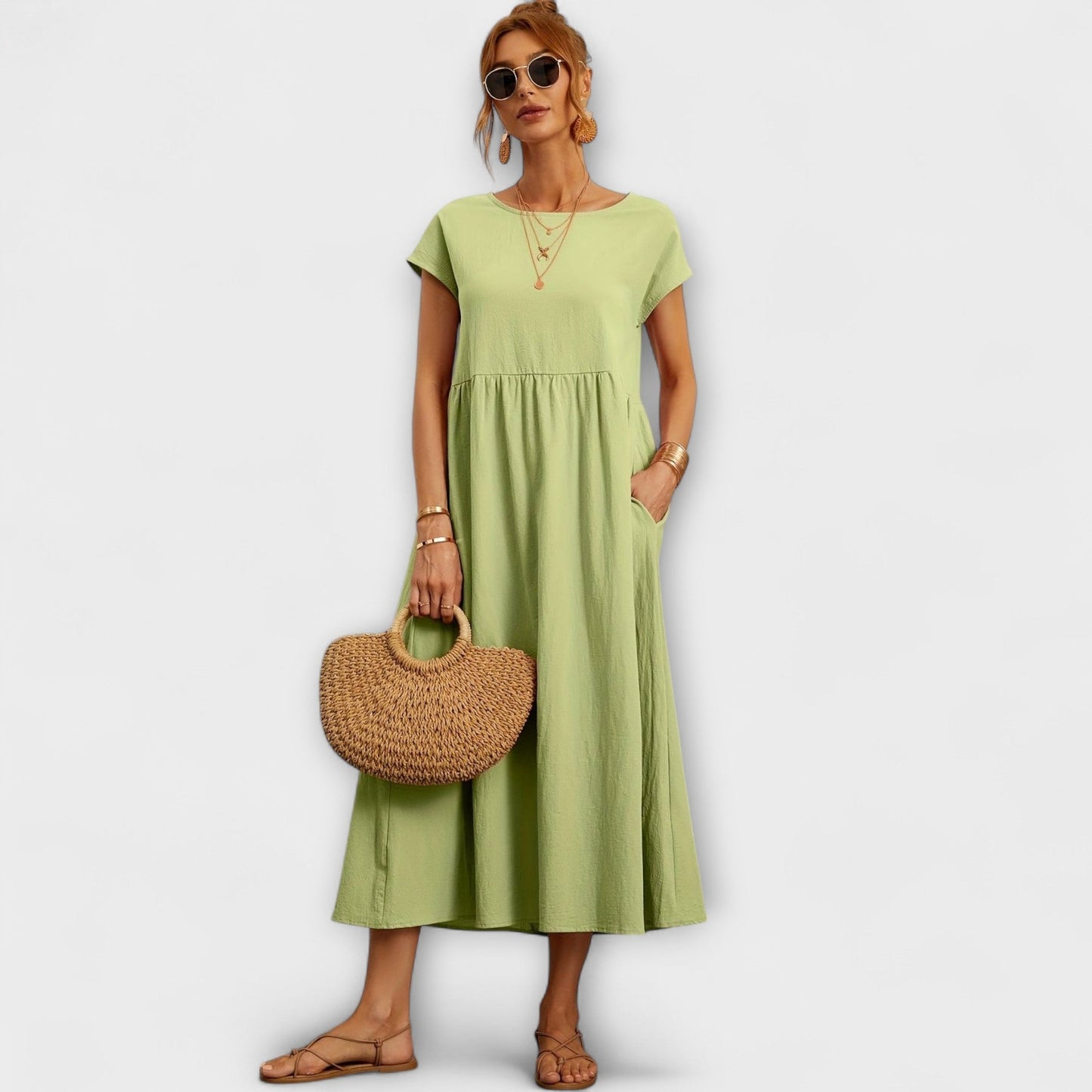 Élise | Robe Midi Élégante