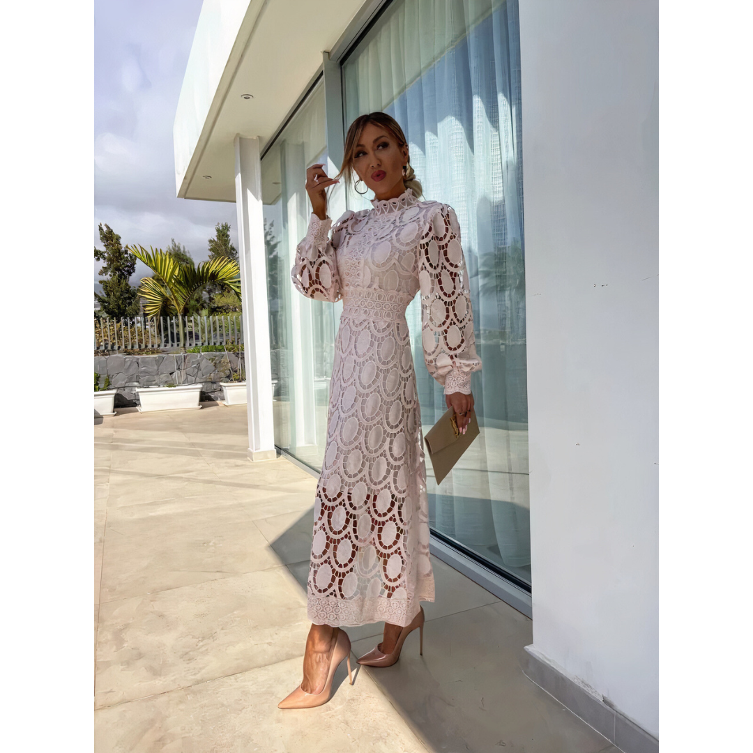 Seraphina | Delicate Dentelle Robe Mi-Longue