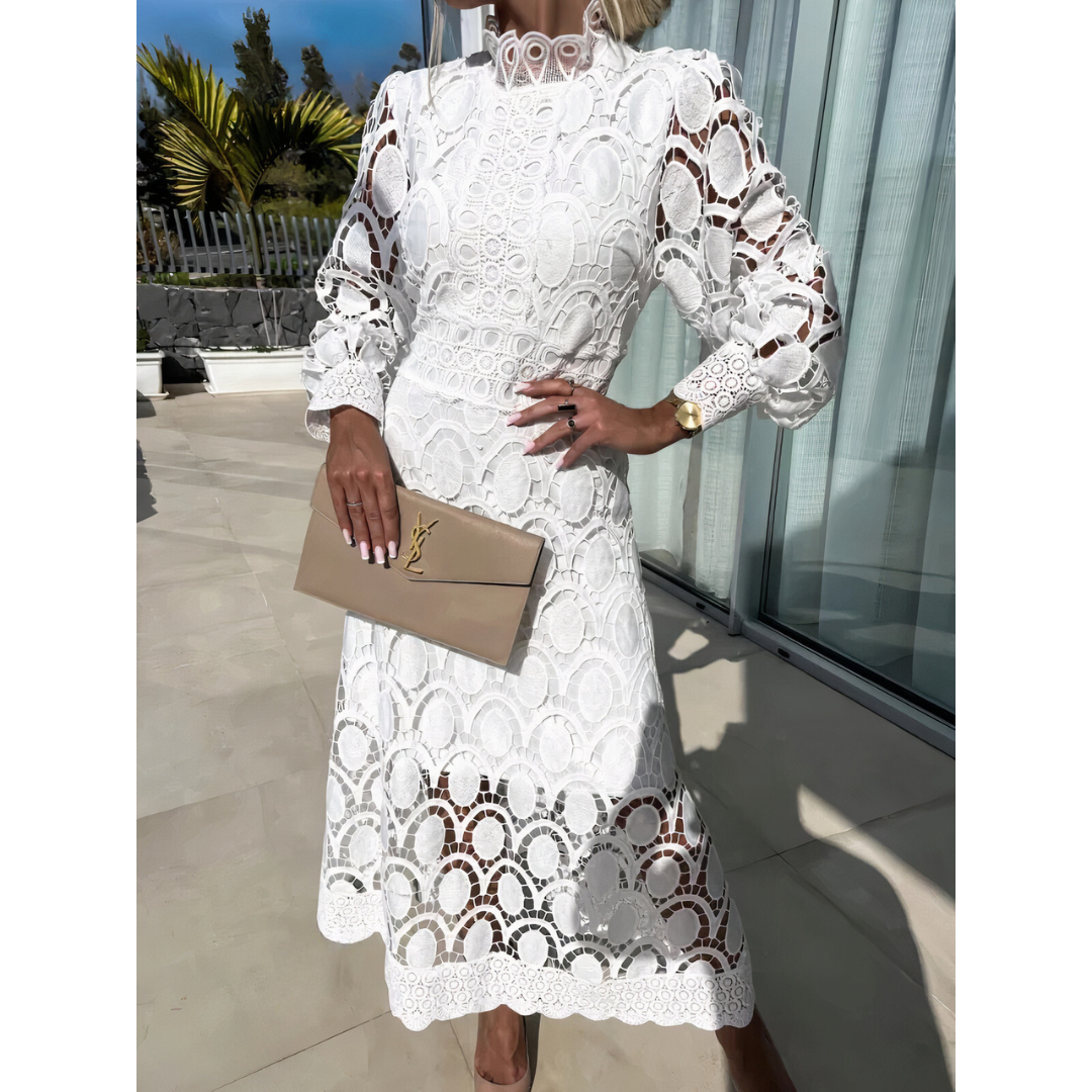 Seraphina | Delicate Dentelle Robe Mi-Longue