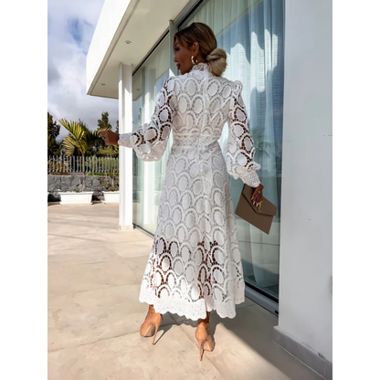 Seraphina | Delicate Dentelle Robe Mi-Longue