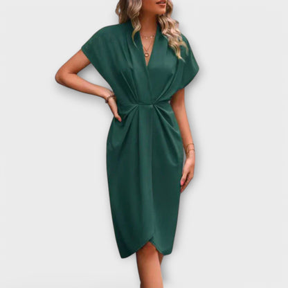 Amélie | Robe Midi à Ceinture Nouée