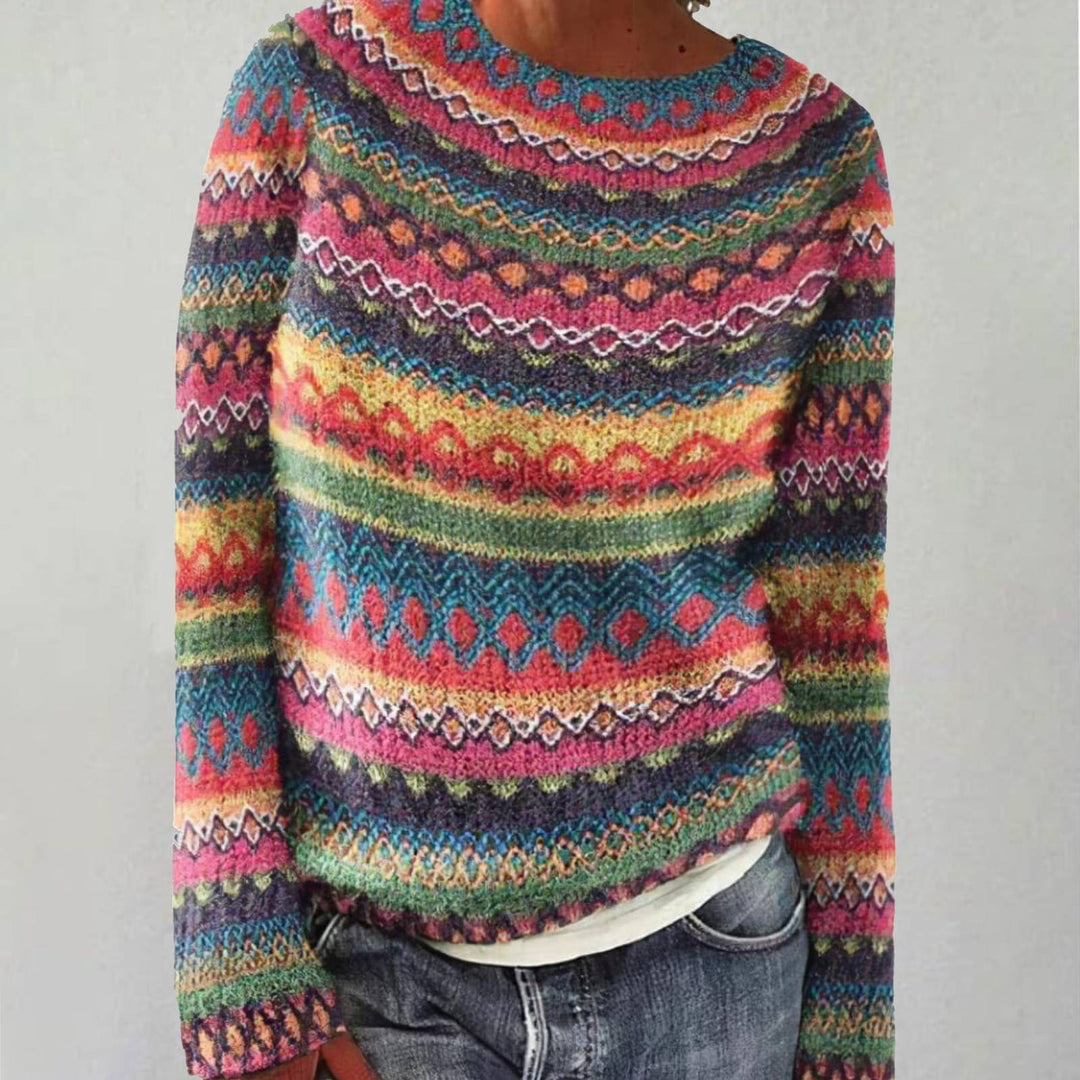 Camille | Pull Tricoté Rétro Scandinave