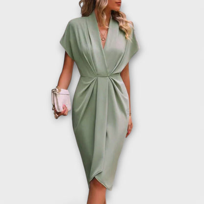 Amélie | Robe Midi à Ceinture Nouée