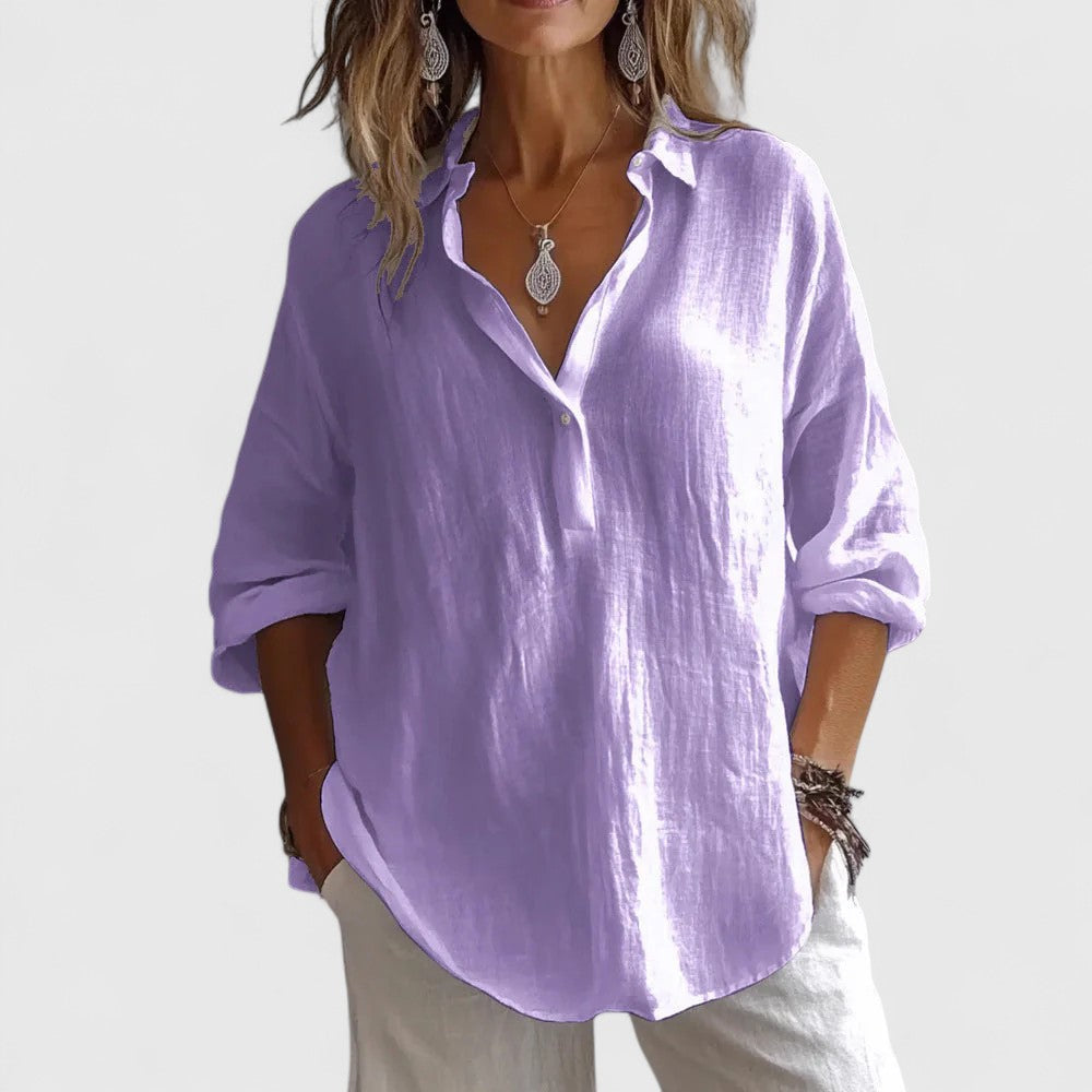 Juliana | Décontracté Col en V Blouse