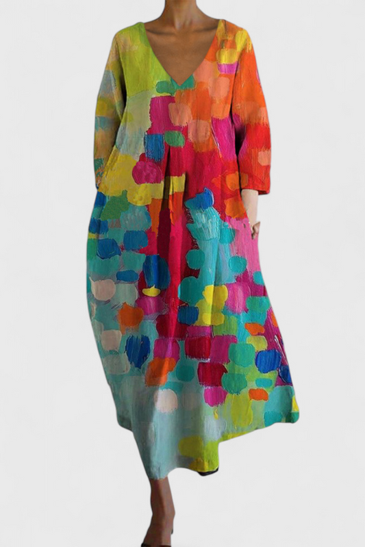 Evangeline | Col en V Robe Longue