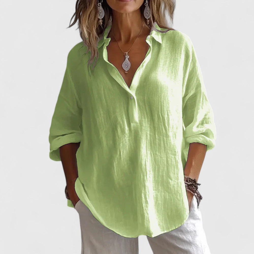 Juliana | Décontracté Col en V Blouse