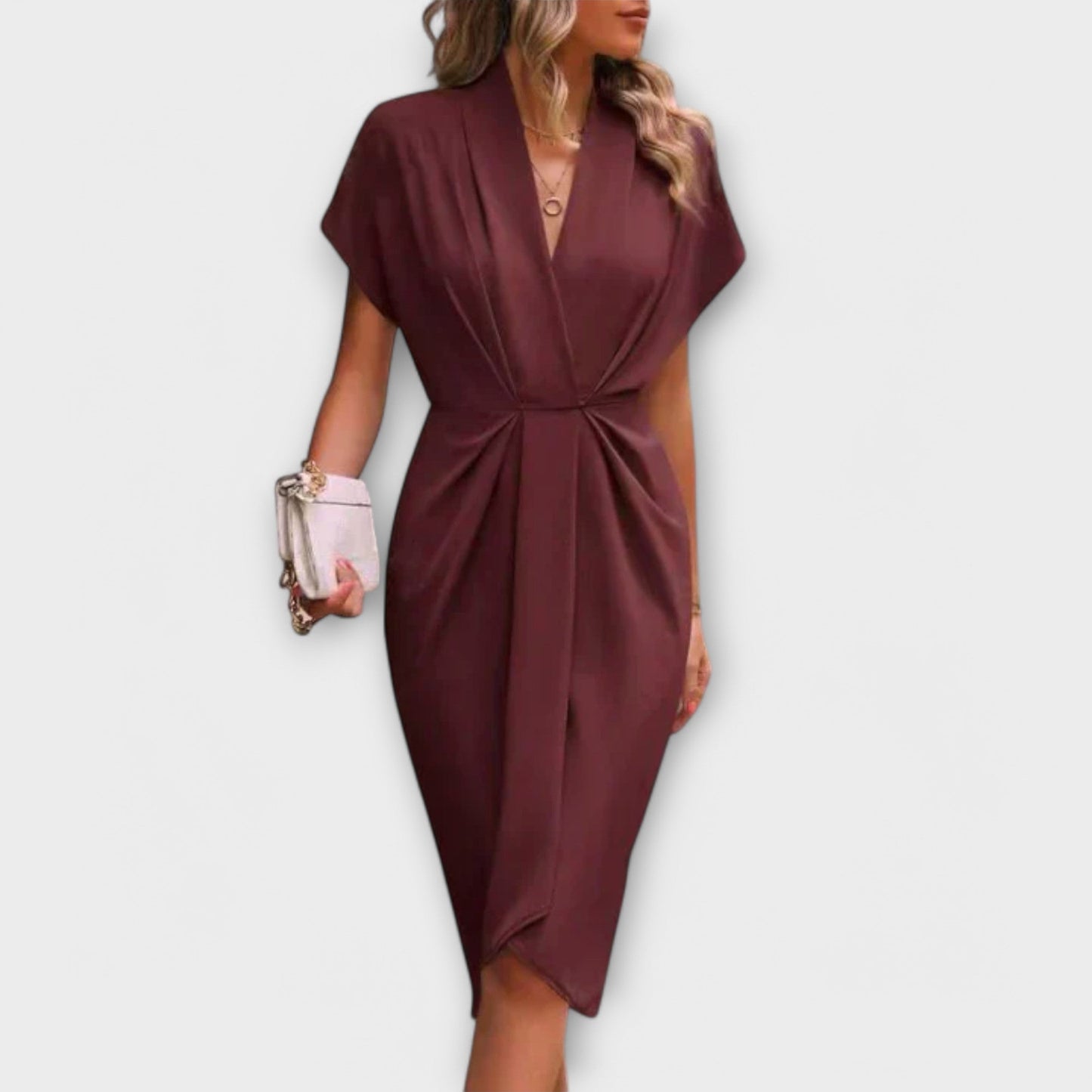 Amélie | Robe Midi à Ceinture Nouée