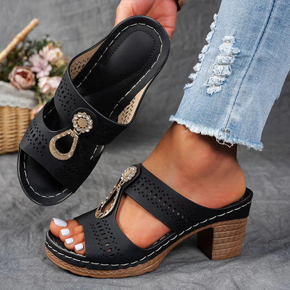 Victoire | Sandales Orthopédiques à Détails Scintillants