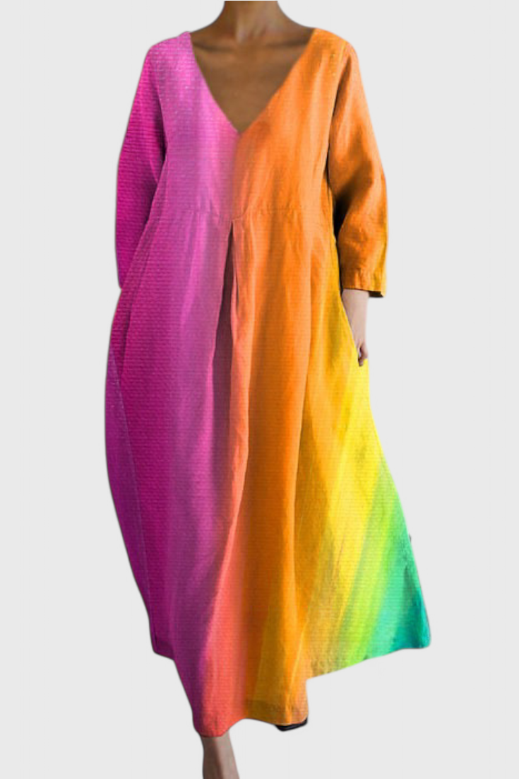 Evangeline | Col en V Robe Longue