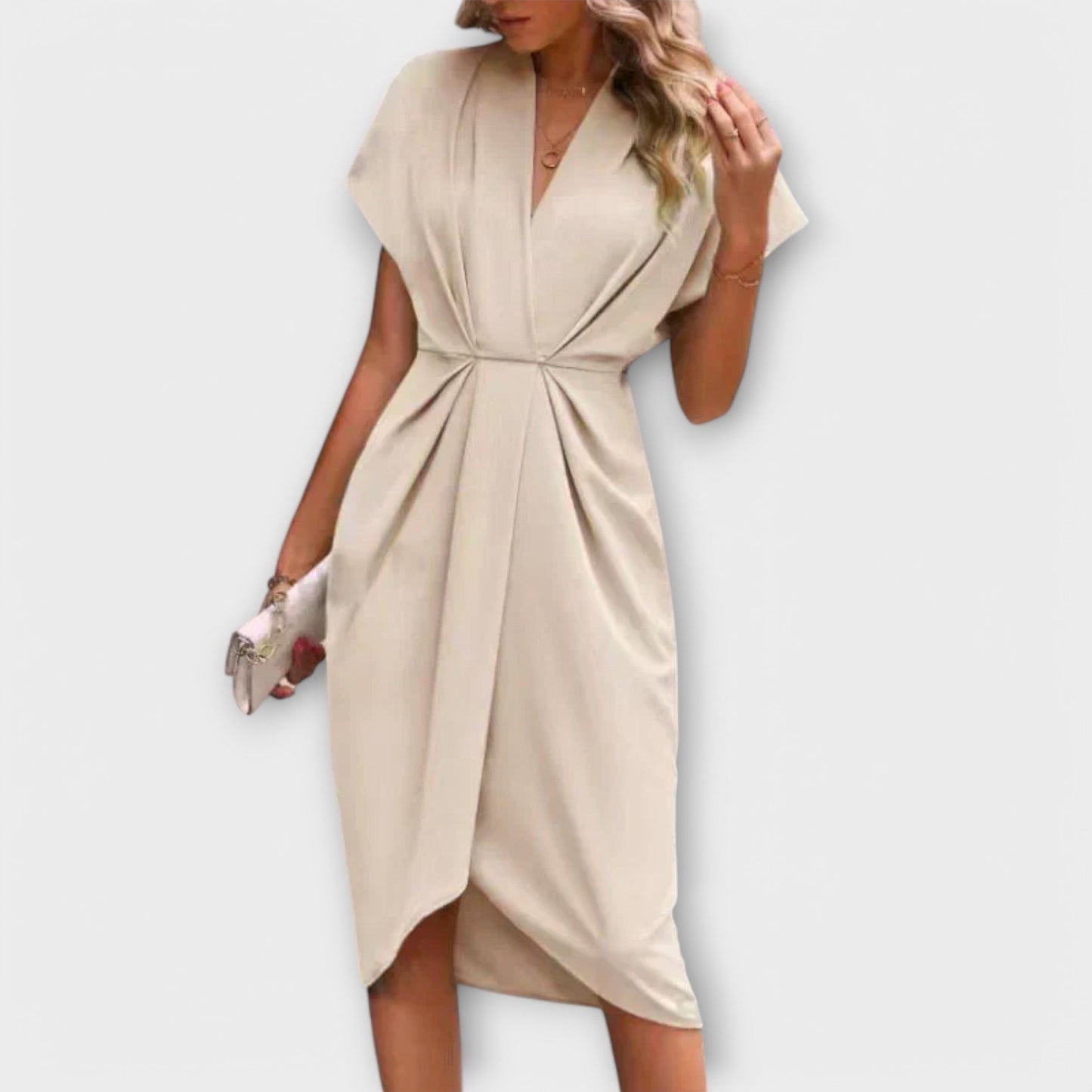 Amélie | Robe Midi à Ceinture Nouée