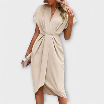 Amélie | Robe Midi à Ceinture Nouée