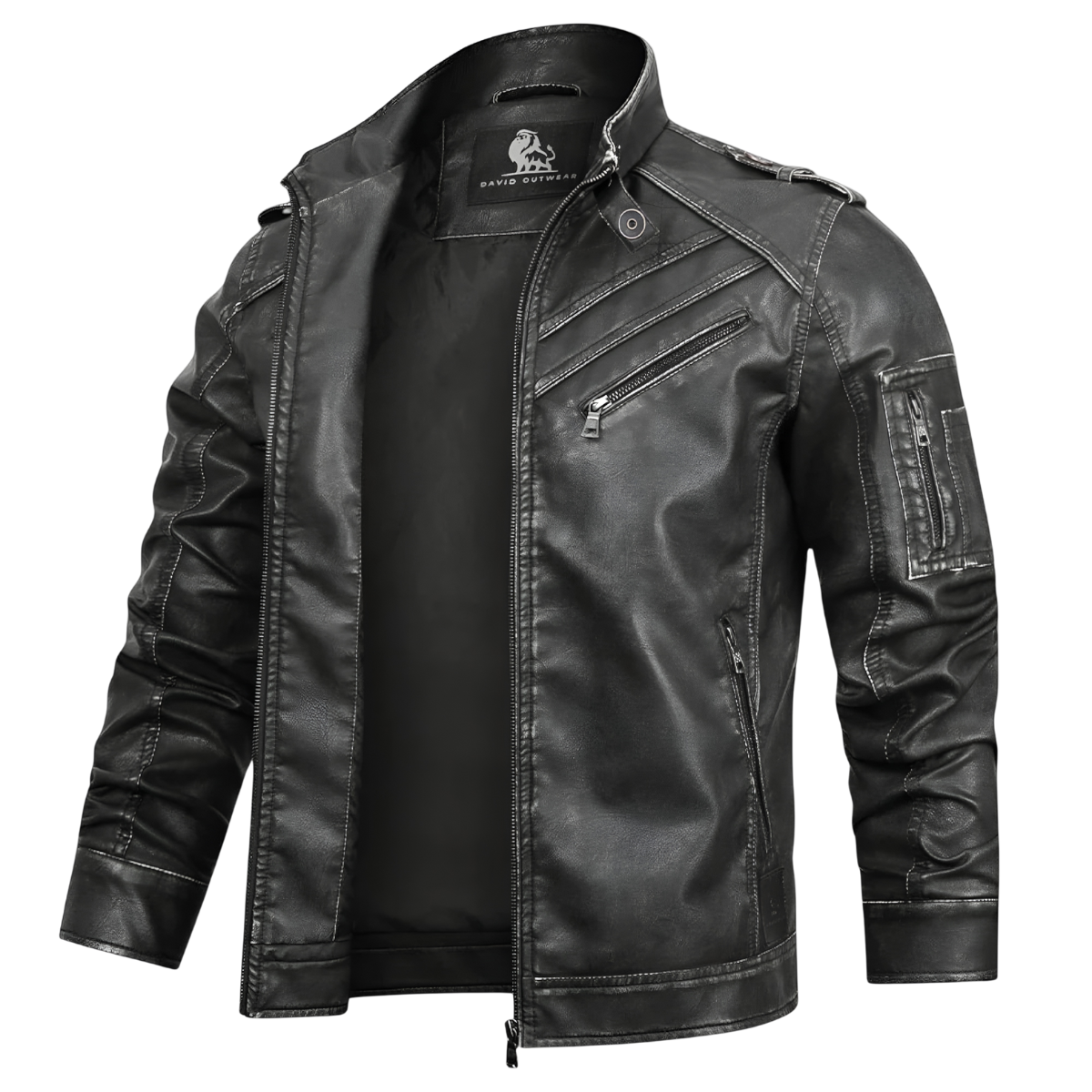 Dorian | Veste Cuir Brodée Rebelle