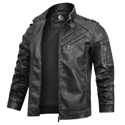 Dorian | Veste Cuir Brodée Rebelle