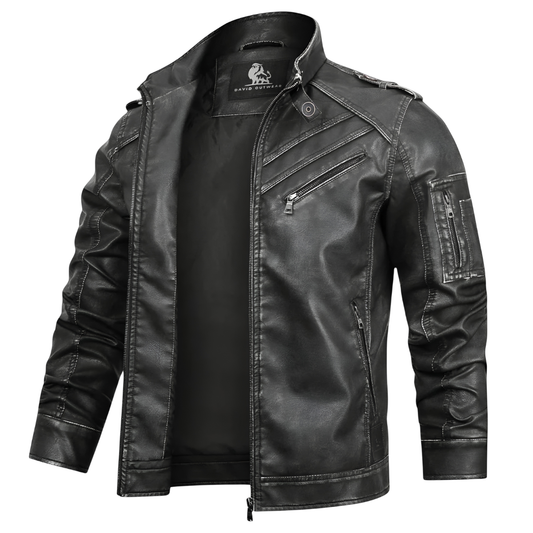 Dorian | Veste Cuir Brodée Rebelle