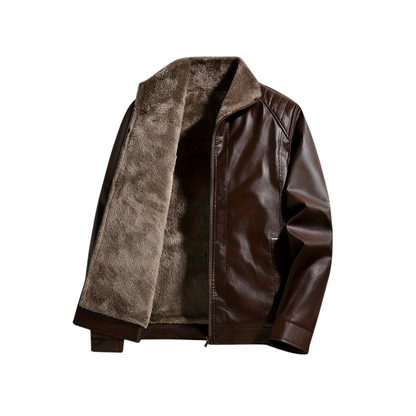 Blanche | Veste en Cuir Doublée
