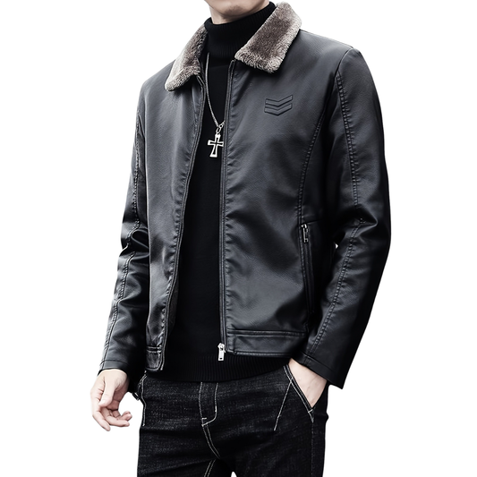Loïc | Veste Biker Moderne en Cuir Synthétique