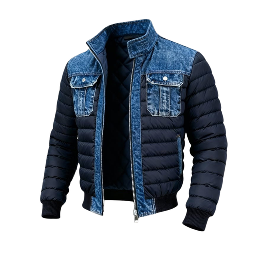 Camille | Veste Denim Matelassée