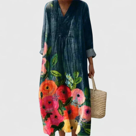 Isabella | Fluide Floral Robe Longue