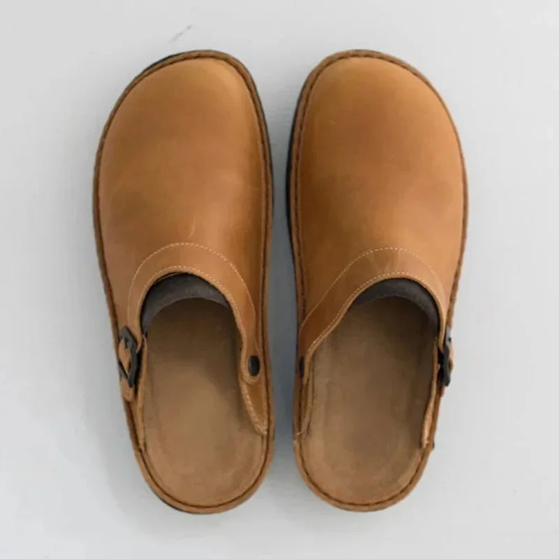 Inès | Mules Ajustables en Cuir