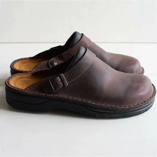 Inès | Mules Ajustables en Cuir