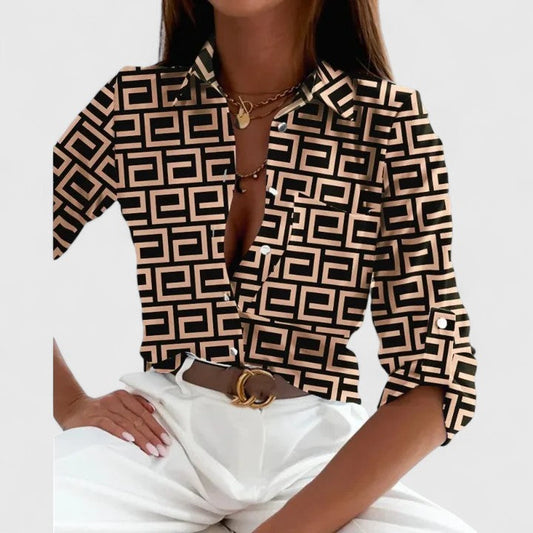 Valentina | Manches Longues Imprimé Blouse