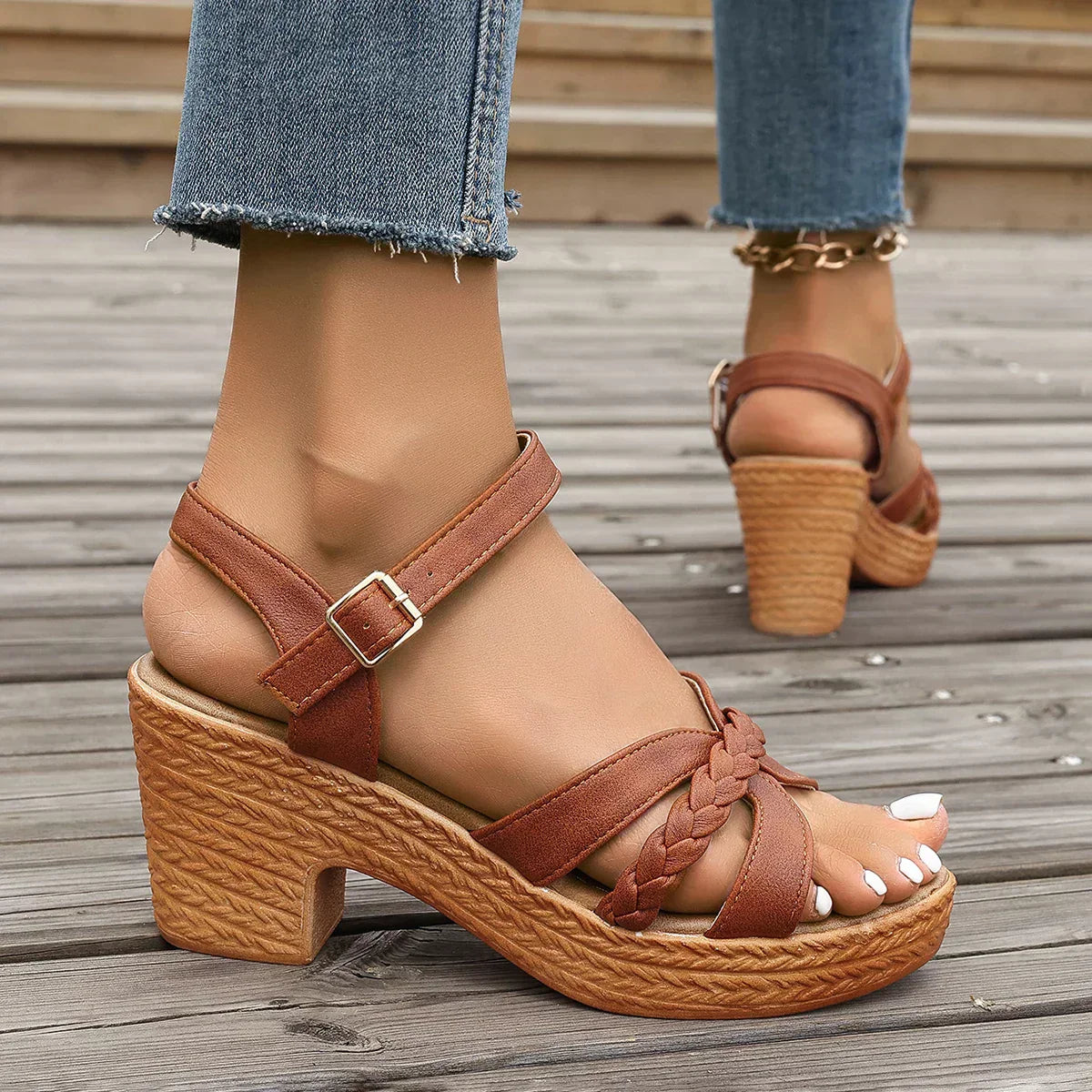 Sienna | Tressé Sandales Orthopédiques
