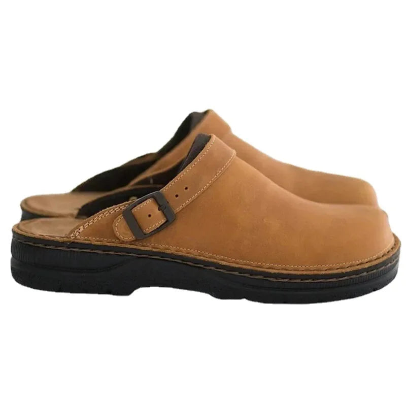 Inès | Mules Ajustables en Cuir